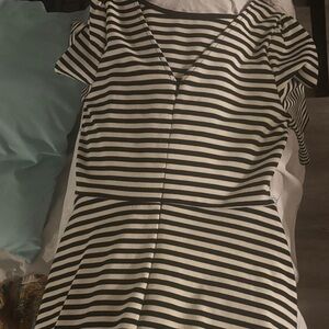 Pixley Monochrome Striped Dress